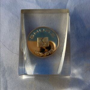 Vintage Shure Microphone Medallion Collectable Coin Commemorative